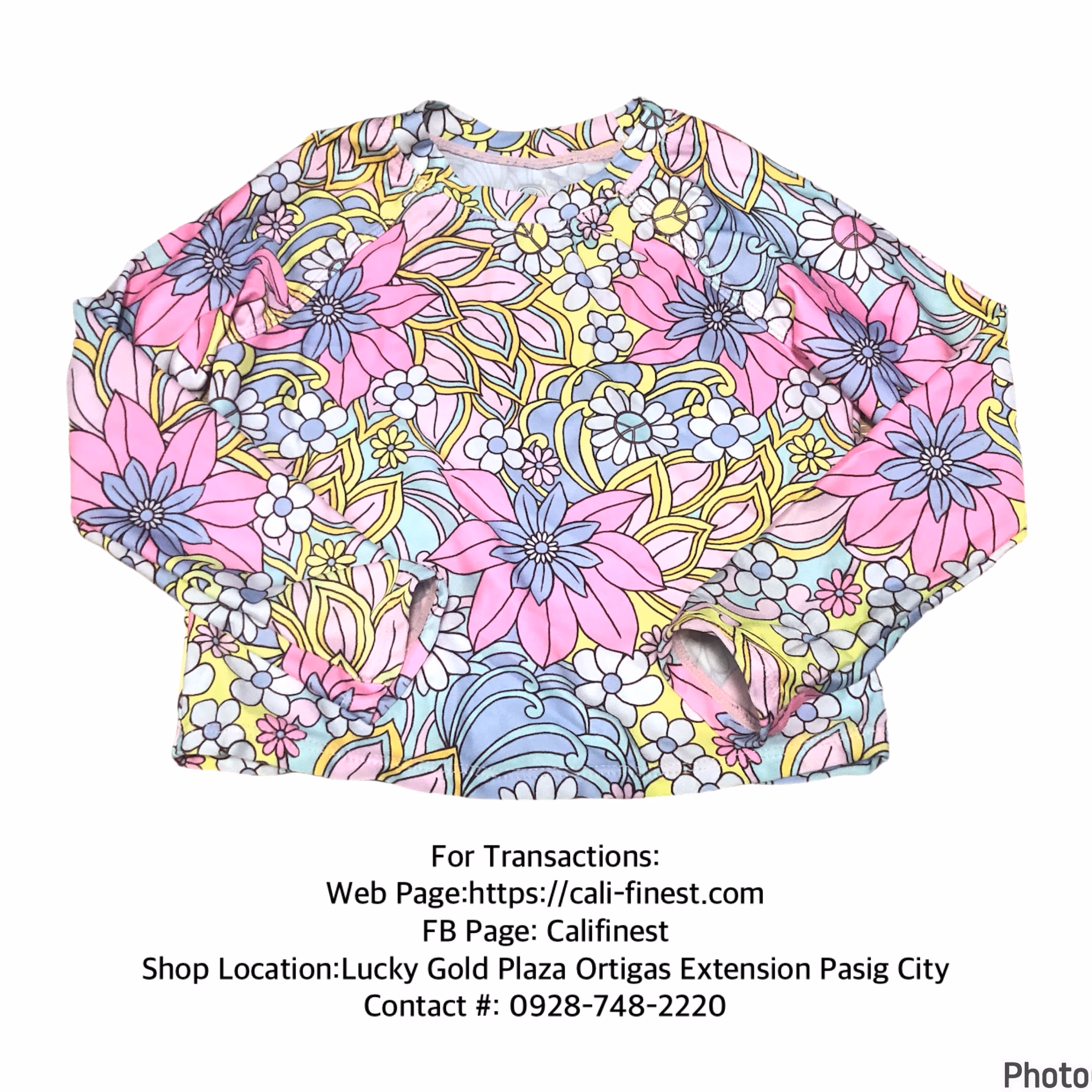 Wonder Nation kids Girl Long Floral Long Sleeve Size 3T  T#589  