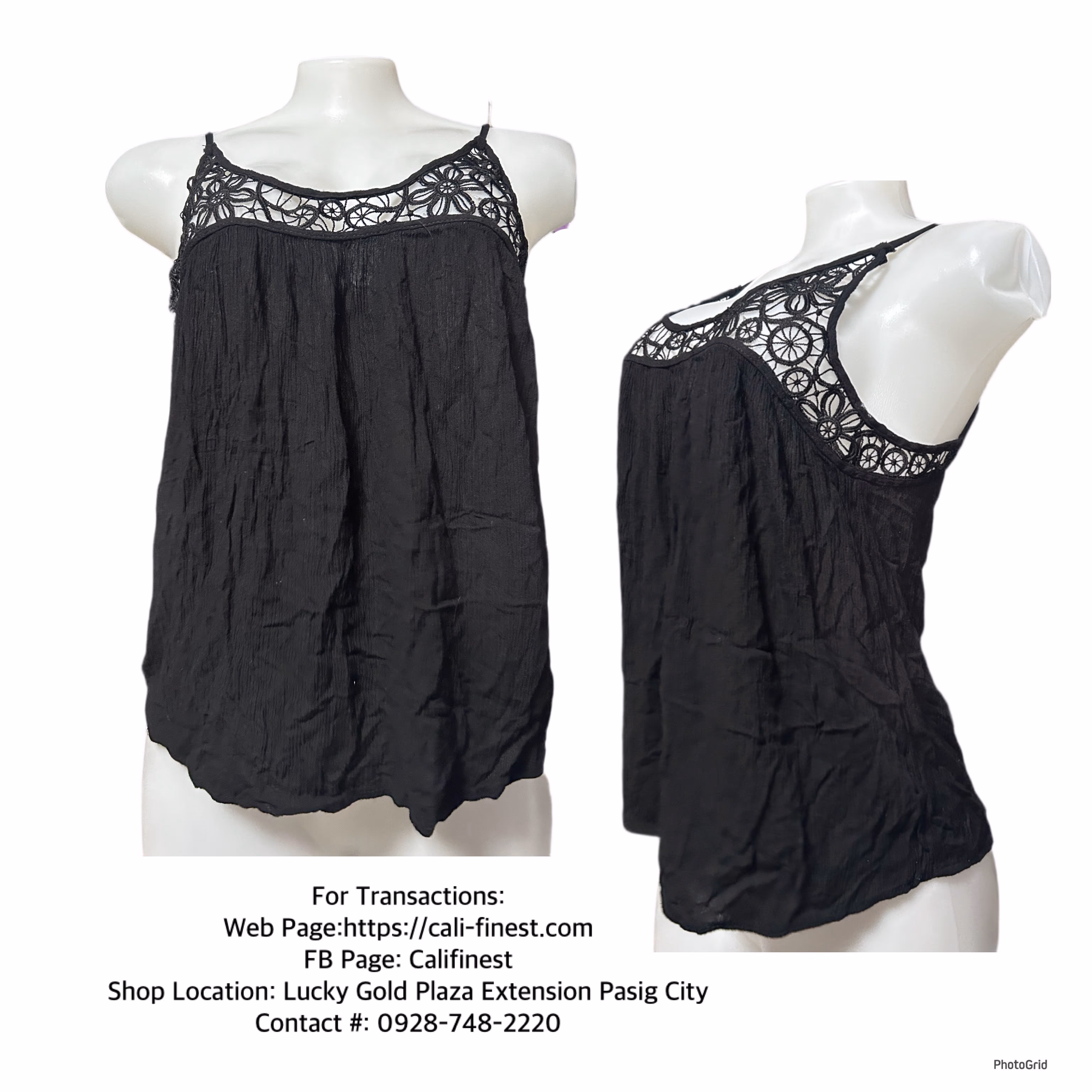 Ambiance Ladies Blouse Sleeveless, Black, size small