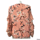 PerSeption Concept Floral Blouse Pink Womens Meduim   T# 564  