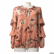 PerSeption Concept Floral Blouse Pink Womens Meduim   T# 564  