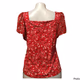 Always Indigo Women Floral Blouse Red Medium 