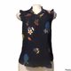 Loft Women Sleeveless Blouse Dark Blue XS  T#573  