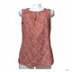 Merona Women Sleeveless Blouse Red/Orange Medium   T#572  