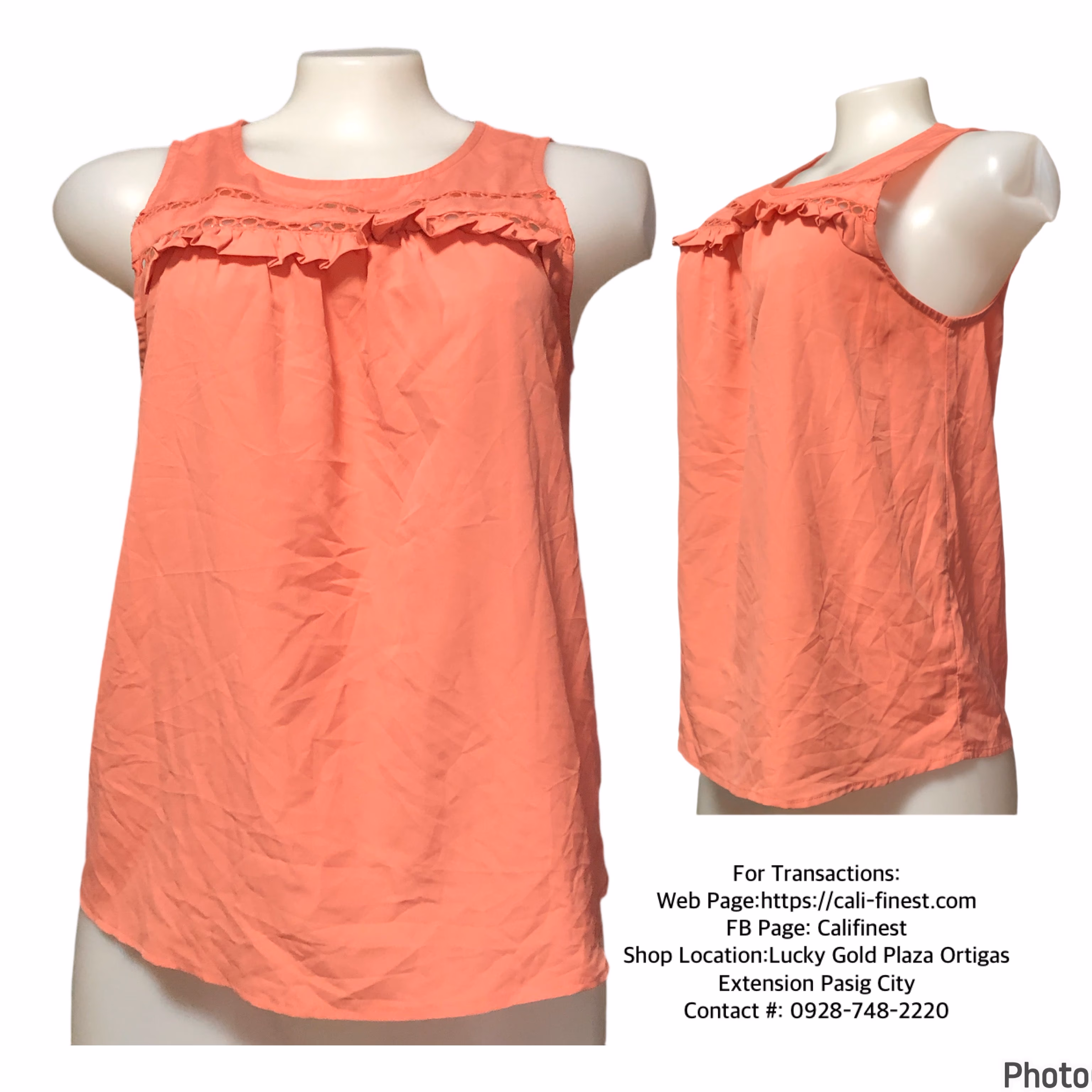 Merona Sleeveless Blouse Light Pink Small  T#563  