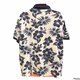 Men’s spring polo shirt Club Room size  XXL white fabrics navy blue large flowers  T#568