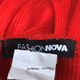 Fashion Nova Red Strapless Jumpsuit   T#553 