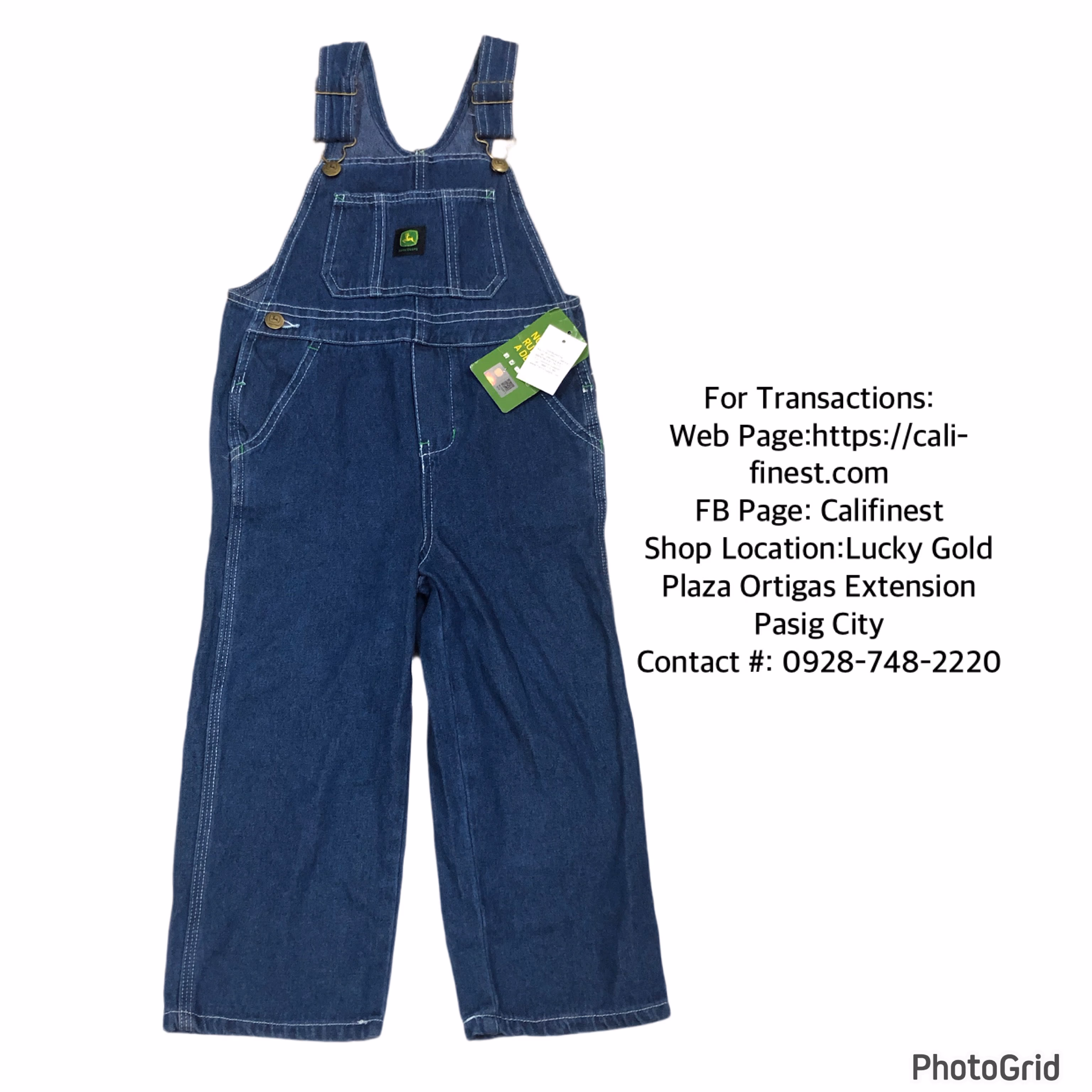 Brandnew John Deere Boy’s Size 4T Denim Jean Overall  T#585 
