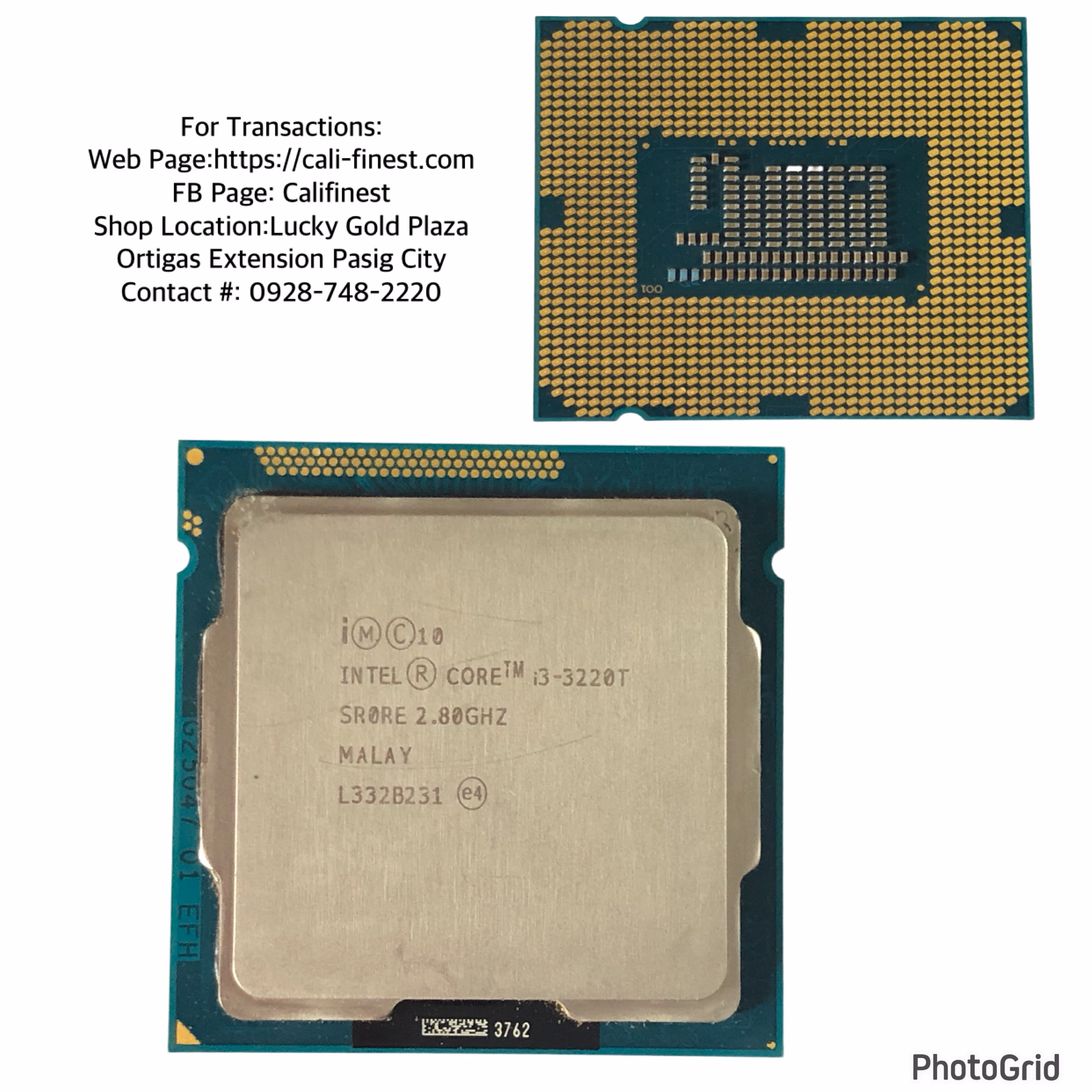 Intel ®️ Core ™️ i3 3220T Processor   EL#399 