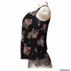 Womens Floral Blouse sleeveless Black   T#542 