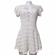 Elan 1980’s Ladies White Cotton Crocheted Dress