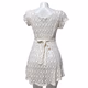 Elan 1980’s Ladies White Cotton Crocheted Dress