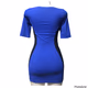 Forever 21 Bodycon Full Zip Blue Dress small  D03-187  