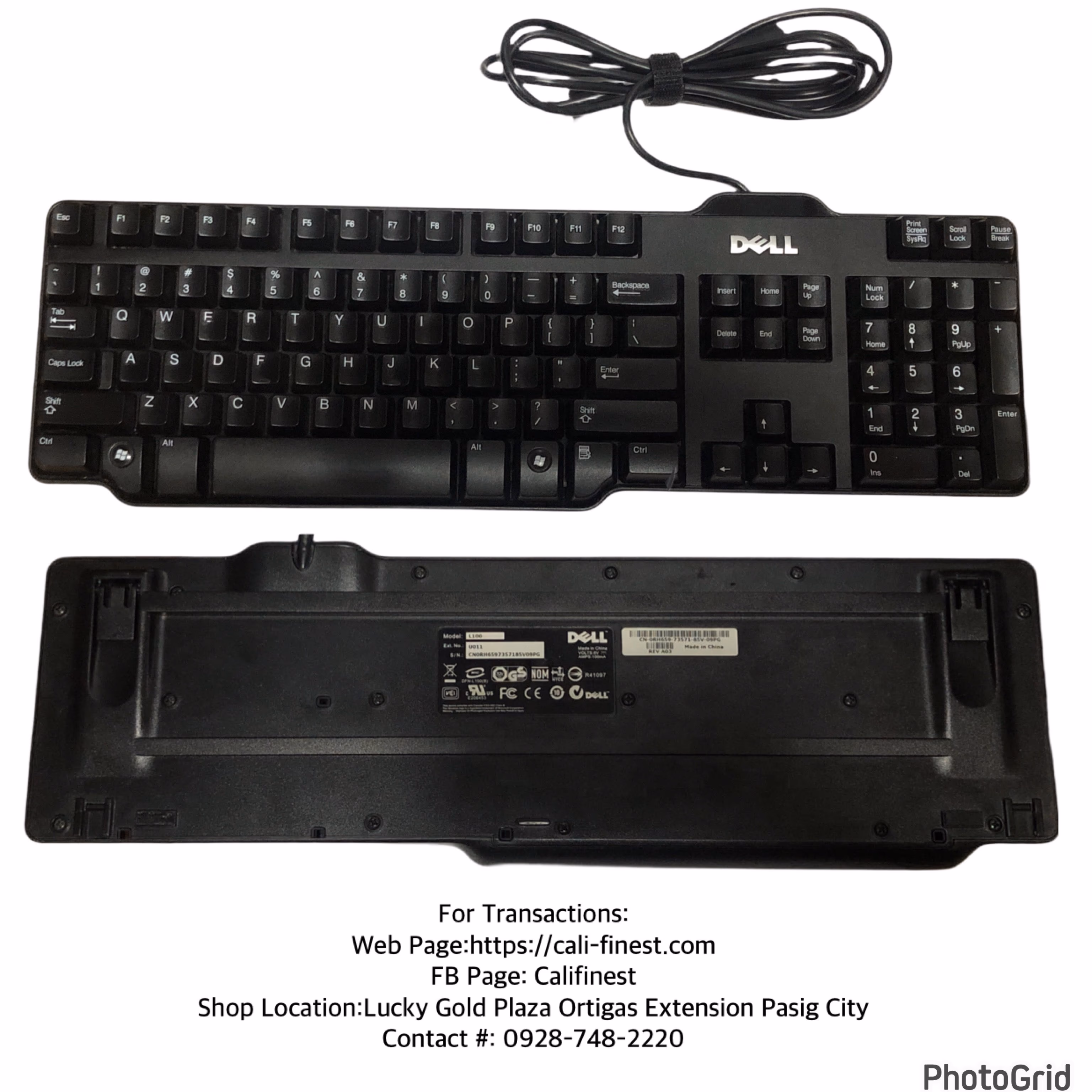 Dell L100 USB Wired Keyboard   EL#455 