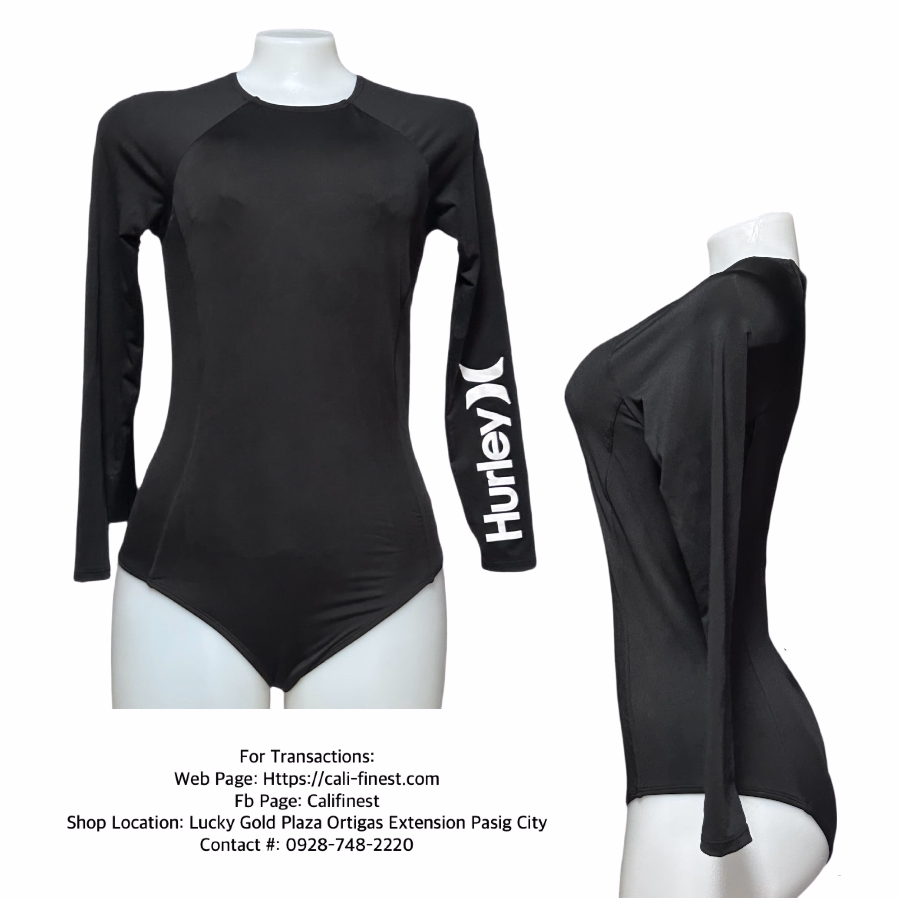 Hurley One and Only Suft Suit Swimsuit Long Sleeve for Womens Size Medium