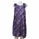 Simply Vera Vera Wang Purple Watercolor Shift Back Zip A-Line Dress