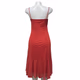 Ruby Rox Party Dress Vintage Spaghetti Strap Midi Bodycon Asymmetrical Hem Beaded Sequin Sheer Orange Overlay Size Large