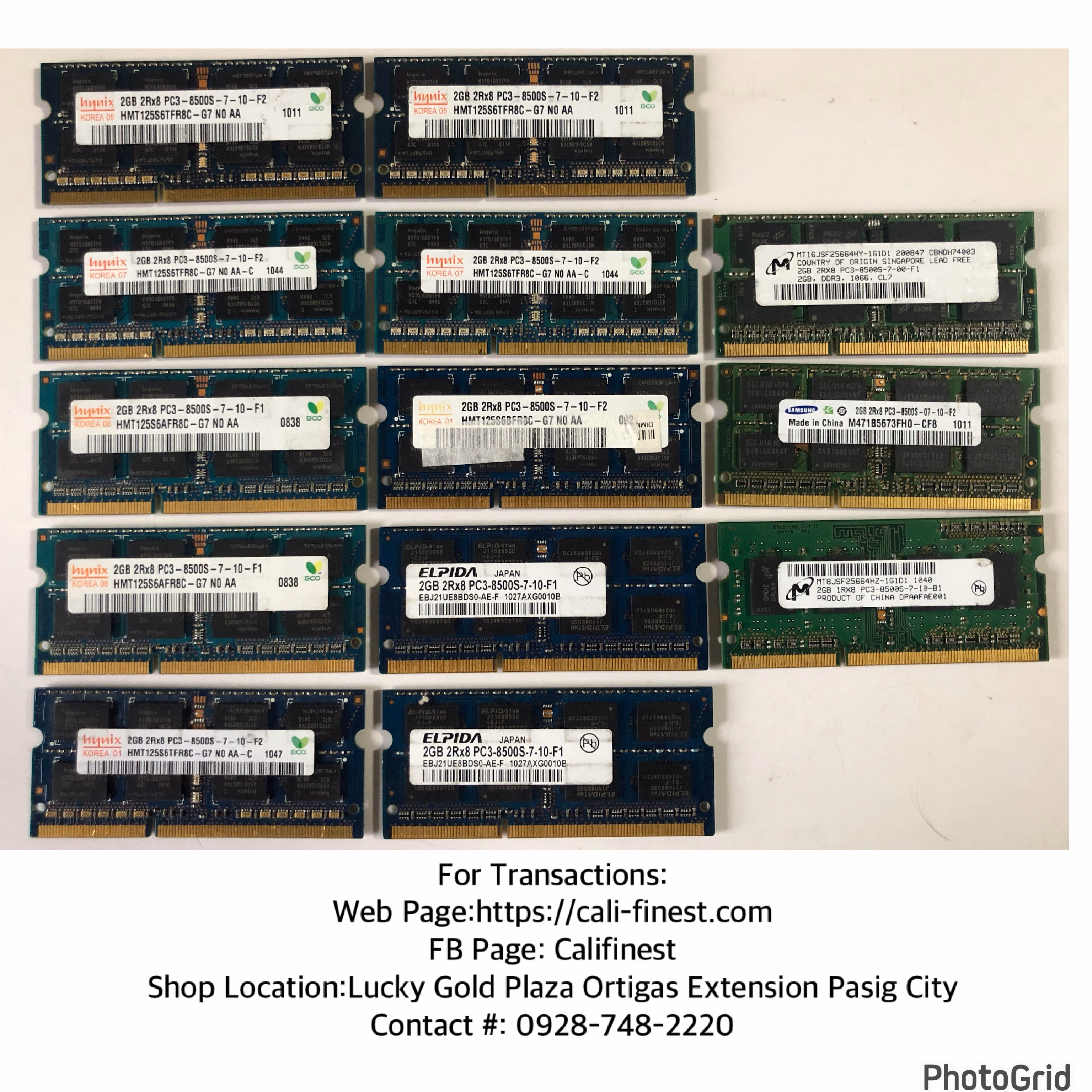 2GB DDR3 8500S Laptop RAM  EL#424  