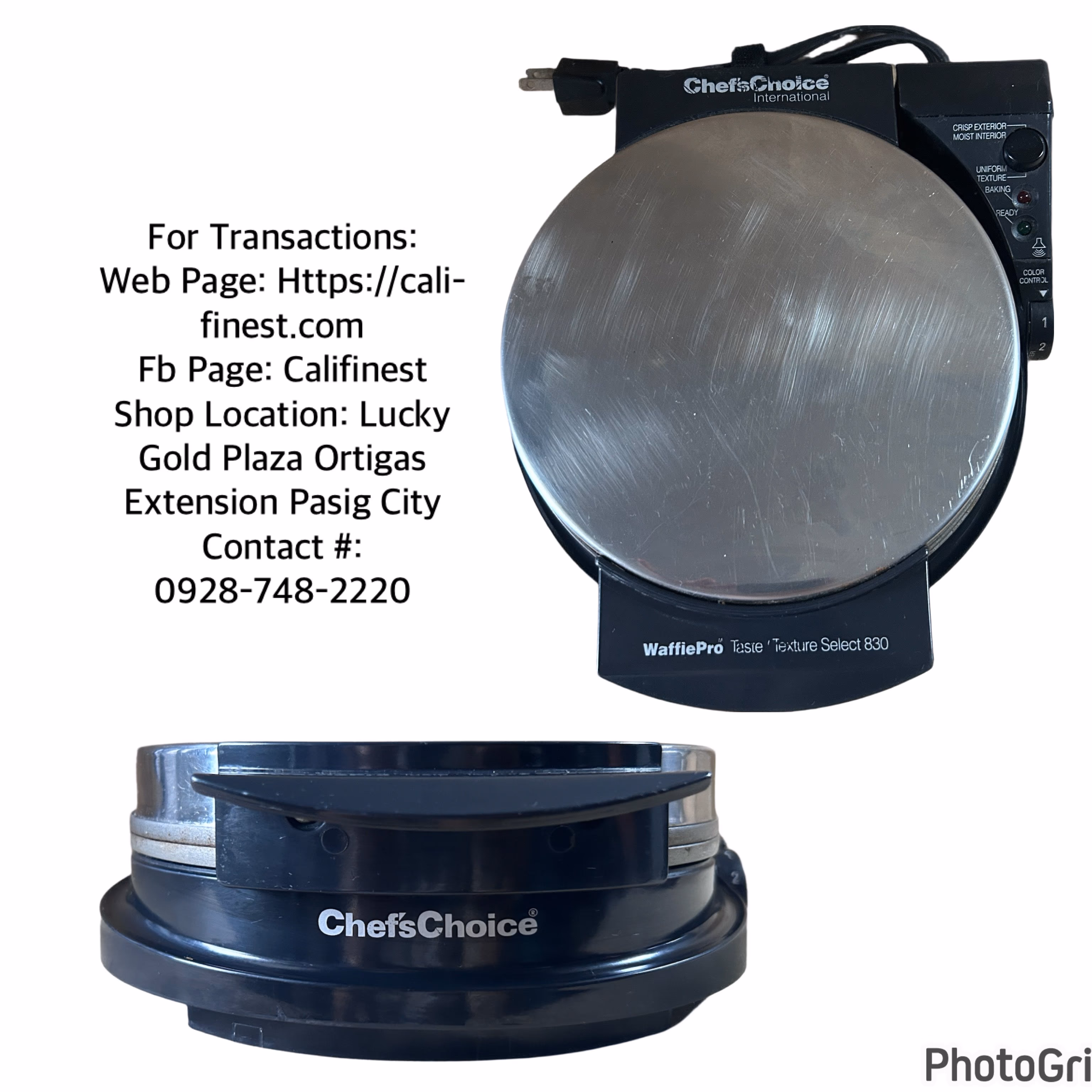 Chefs Choice International Waffle Pro Taste/Texture Select 830 Hearts Stainless