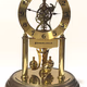 Vintage Golden Benchmark Quarts Anniversary Clock in Glass Dome 