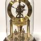 Vintage Golden Benchmark Quarts Anniversary Clock in Glass Dome 