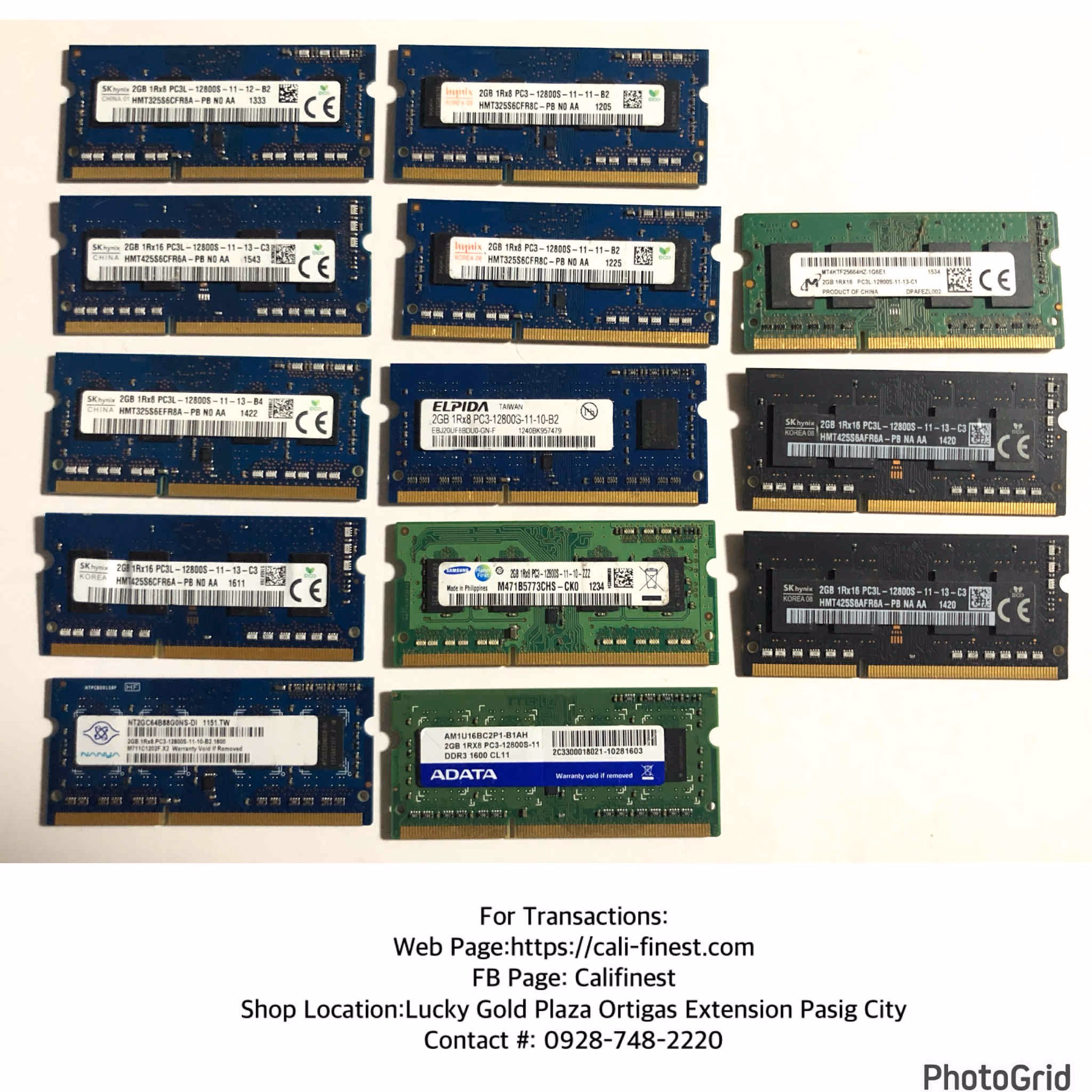 2gb DDR3 12800S Laptop RAM  EL#428 