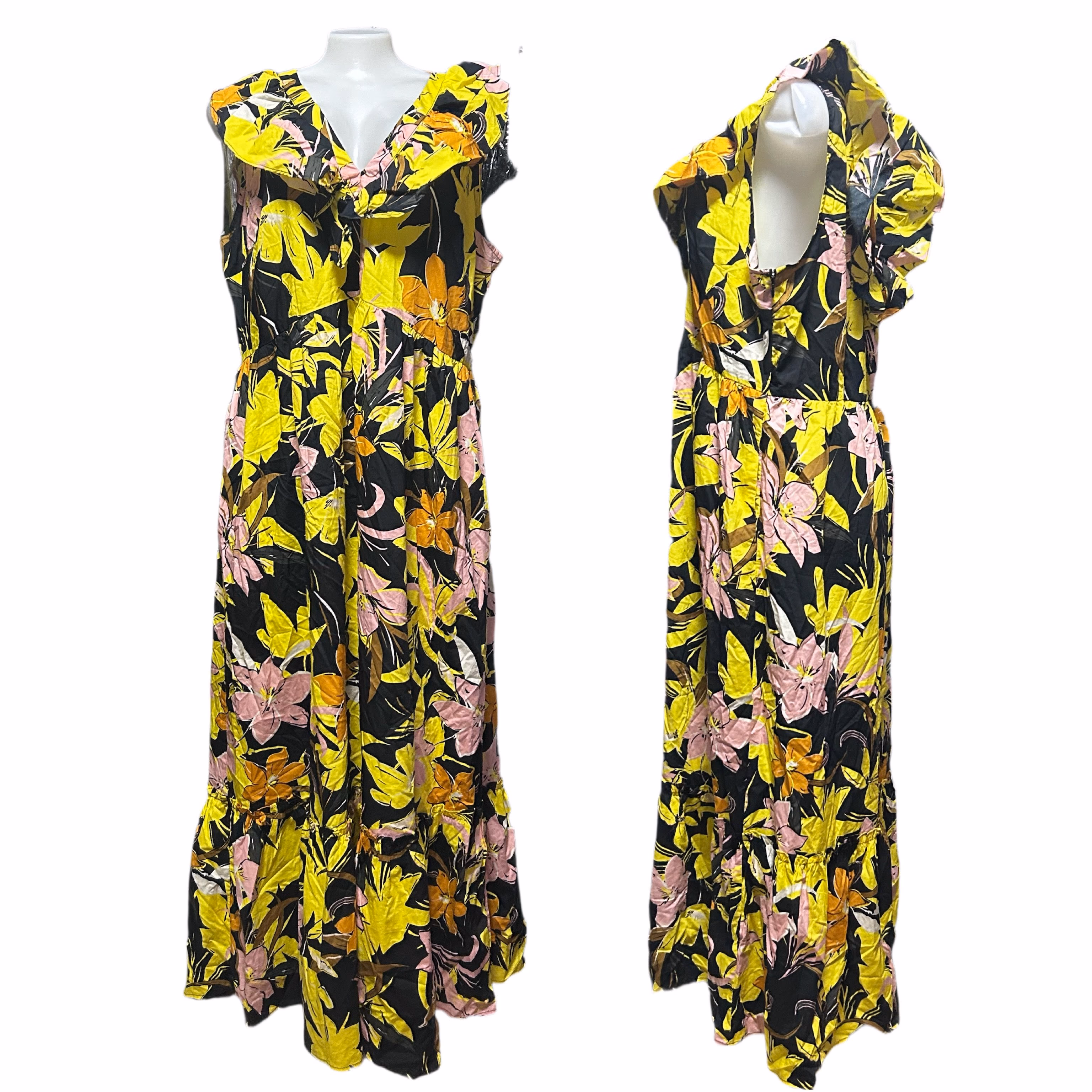 Who What Wear Women’s Sleeveless Midi Firework Floral Dress 