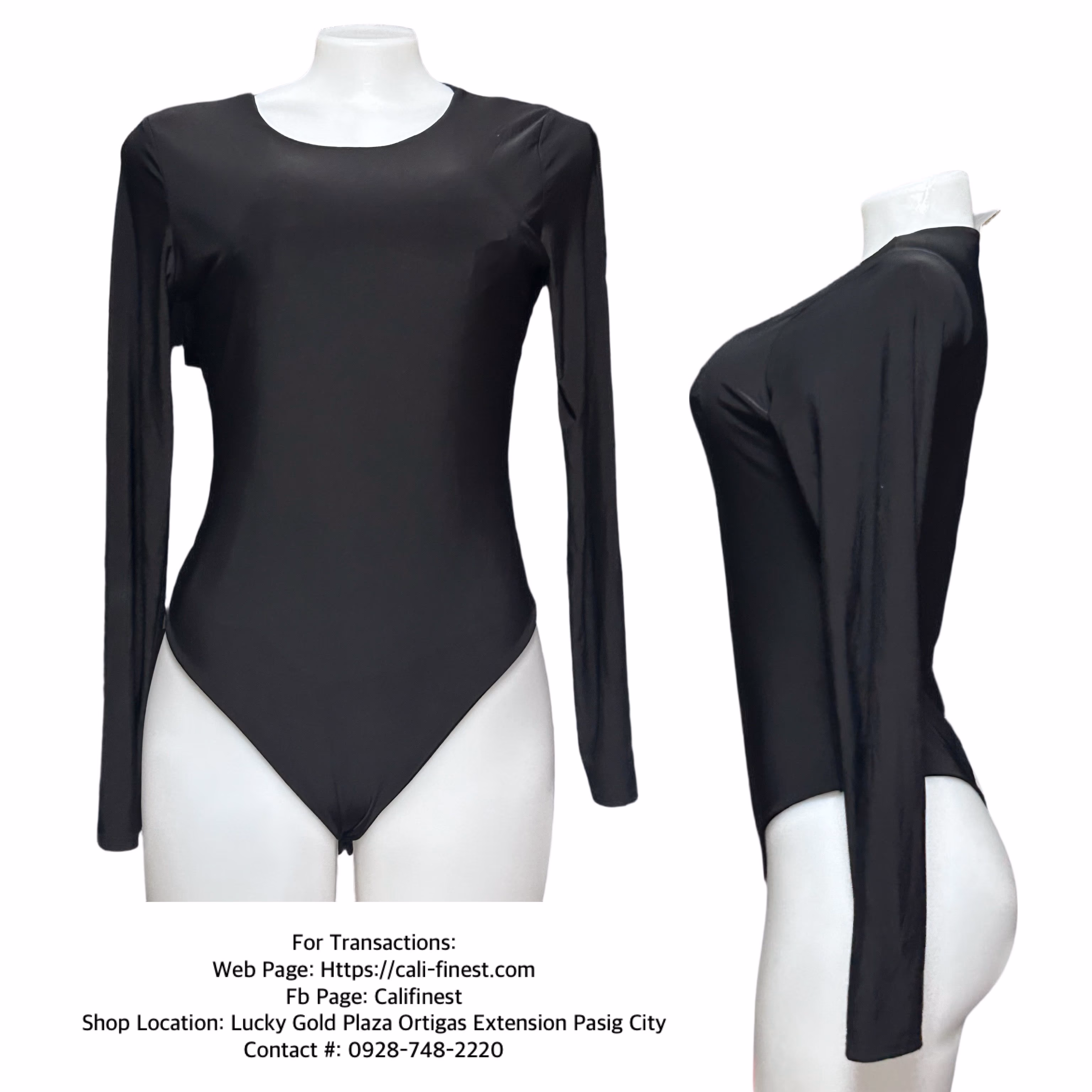 Pretty Little Thing Women’s Black Long Sleeve Swimsuit