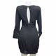 Bebe Women’s Black Long Sleeve Stretch Wool Silk Dress