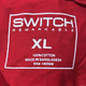 Switch Remarkable Red Short Sleeve Crew Zipper for Mens