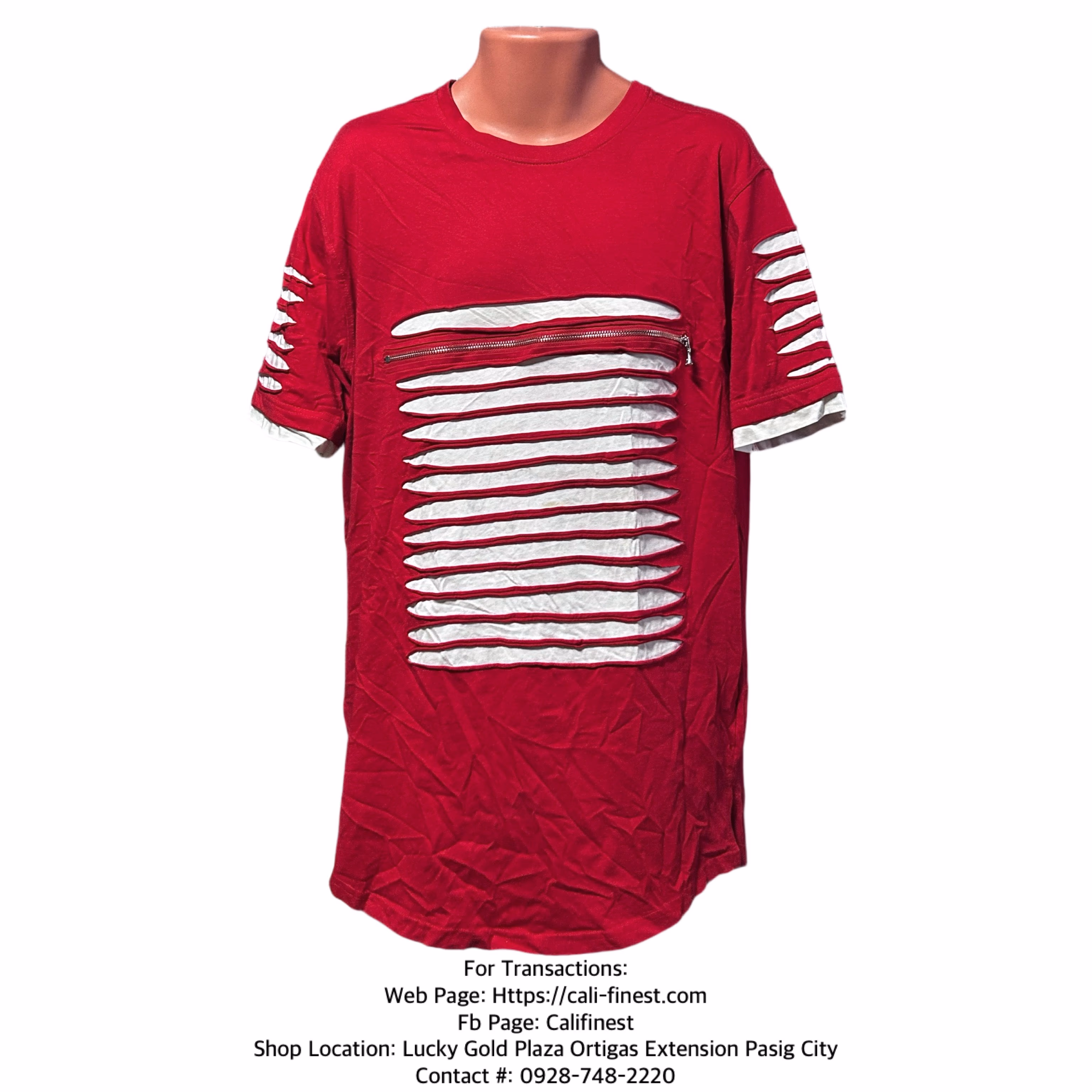 Switch Remarkable Red Short Sleeve Crew Zipper for Mens