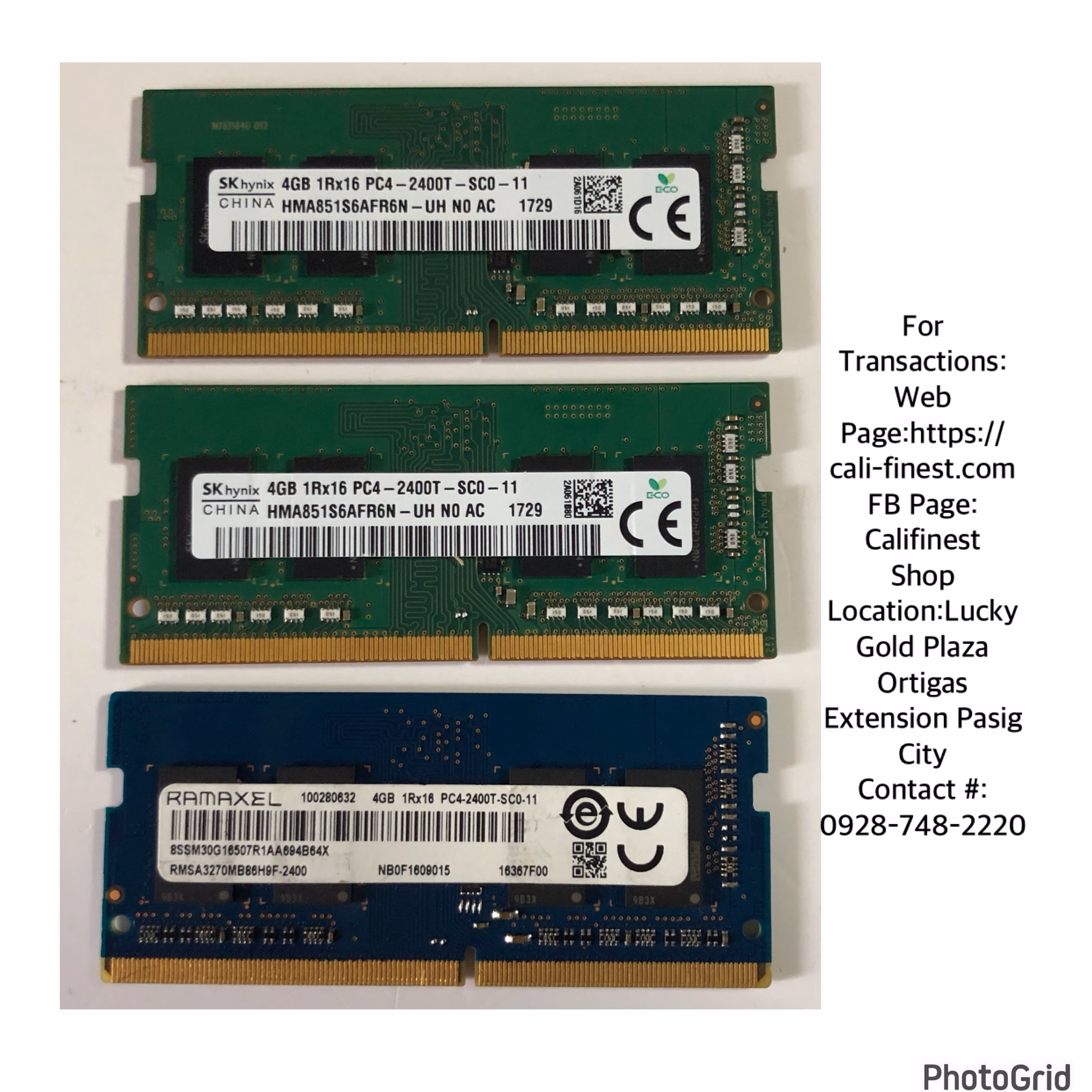 Laptop DDR4 2400T RAM 4GB  EL#416  
