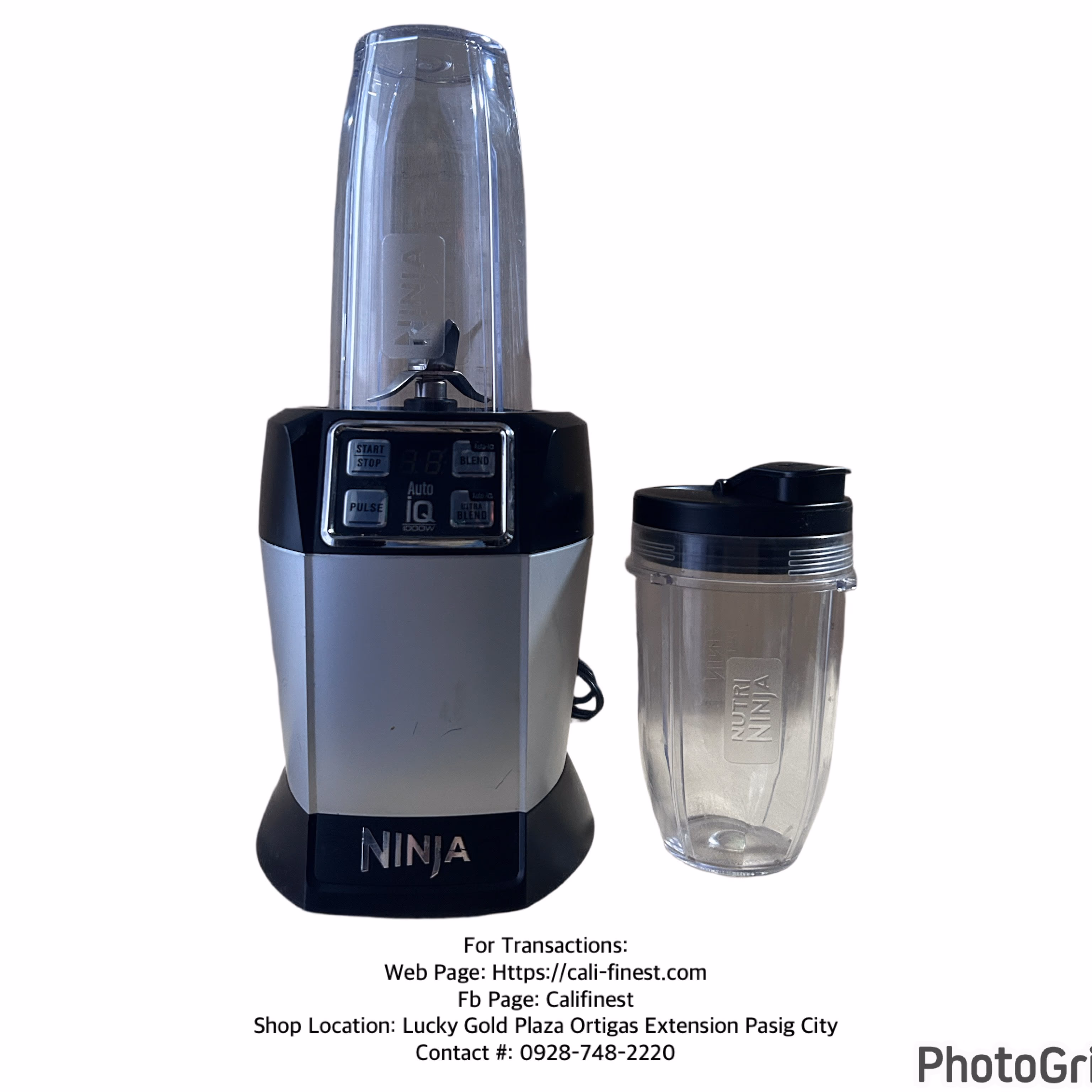BL480 Series Nutri Ninja® Auto-iQ® blender with cups and lid