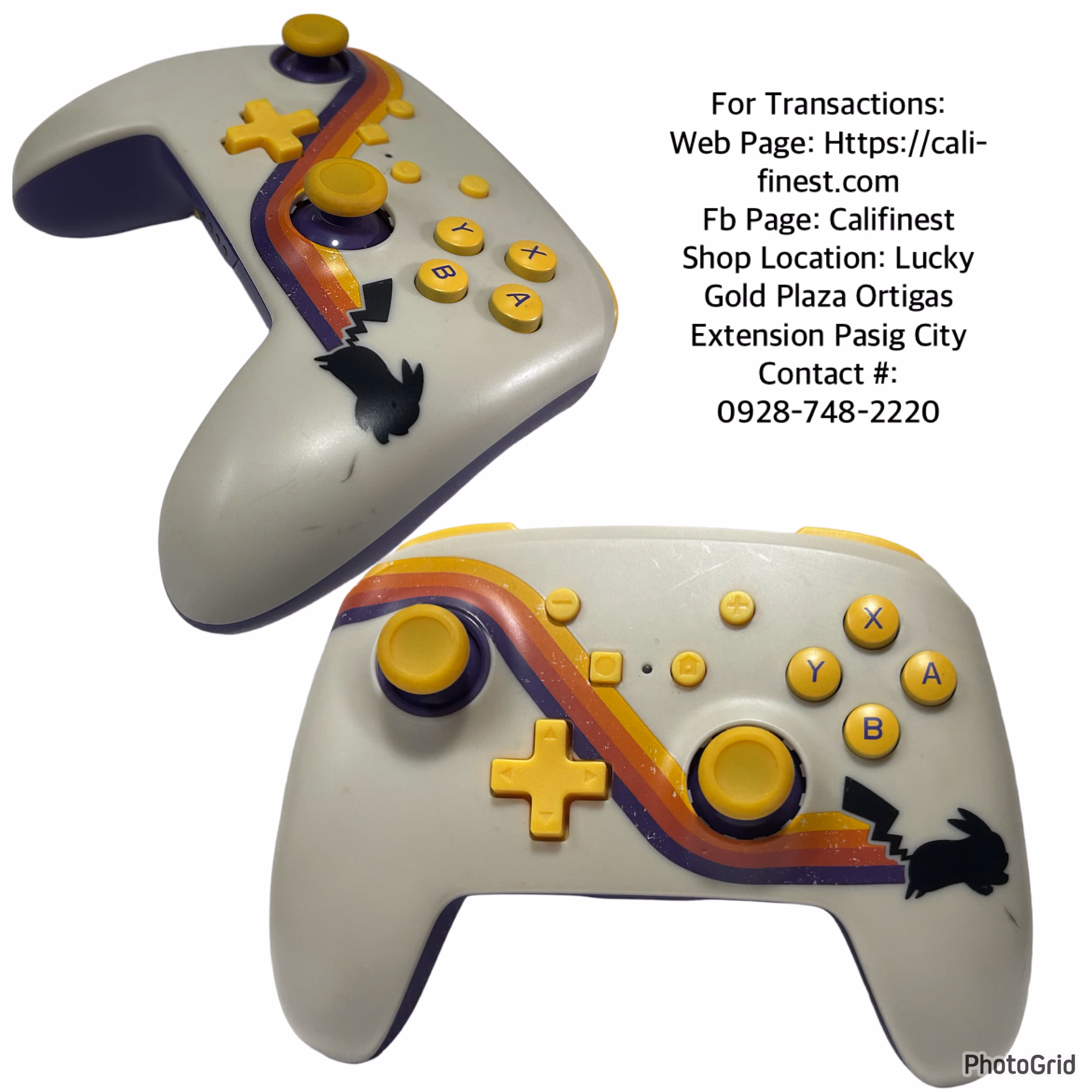 PowerA Enhance Wireless Controller For Nintendo Switch - PIKACHU RETRO (1518804-02)  EL#439 