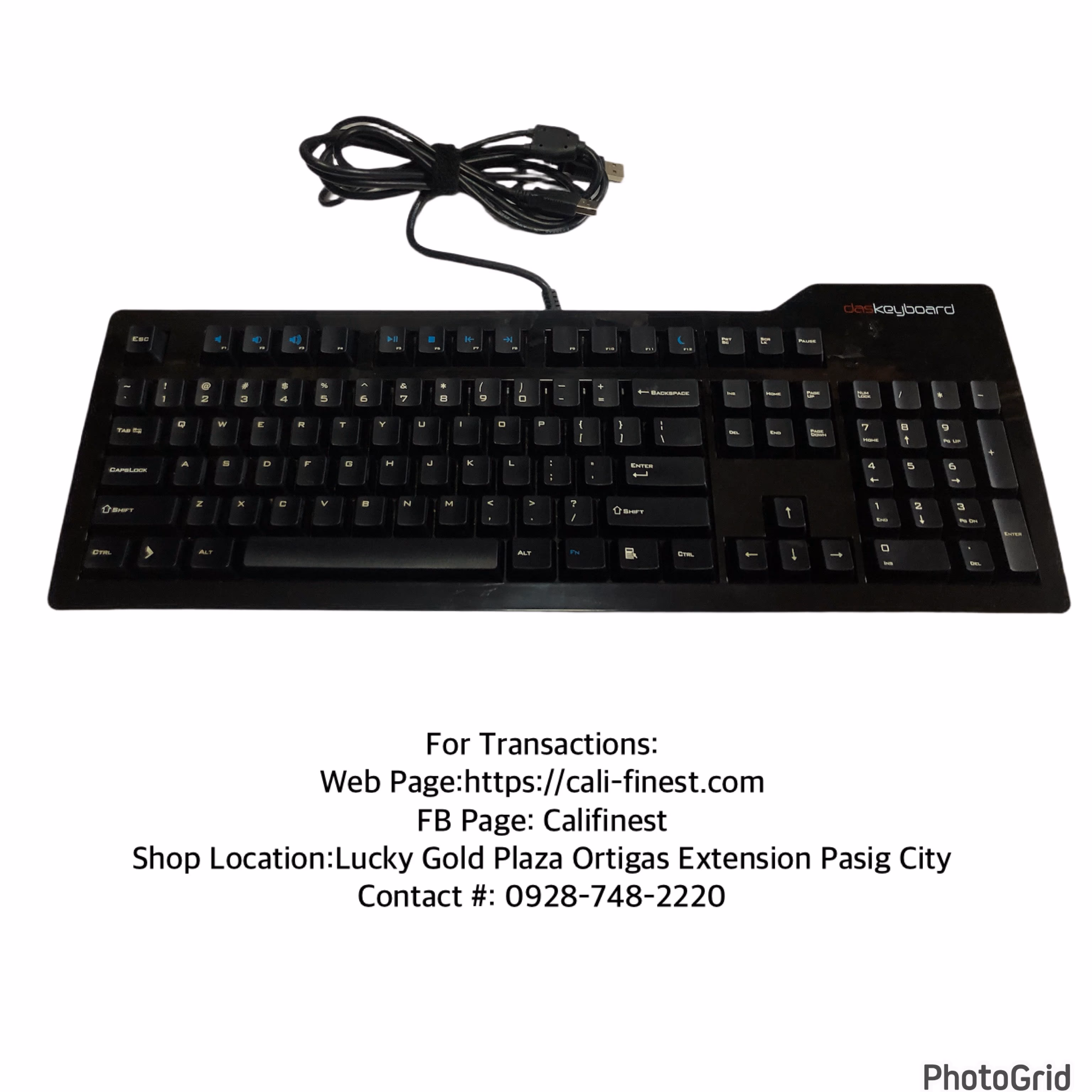 Das Keyboard Model S Professional Wired Mechanical Keyboard, Cherry MX Brown Mechanical Switches, 2-Port USB Hub, Laser Etched Keycaps (104 Keys, Black 