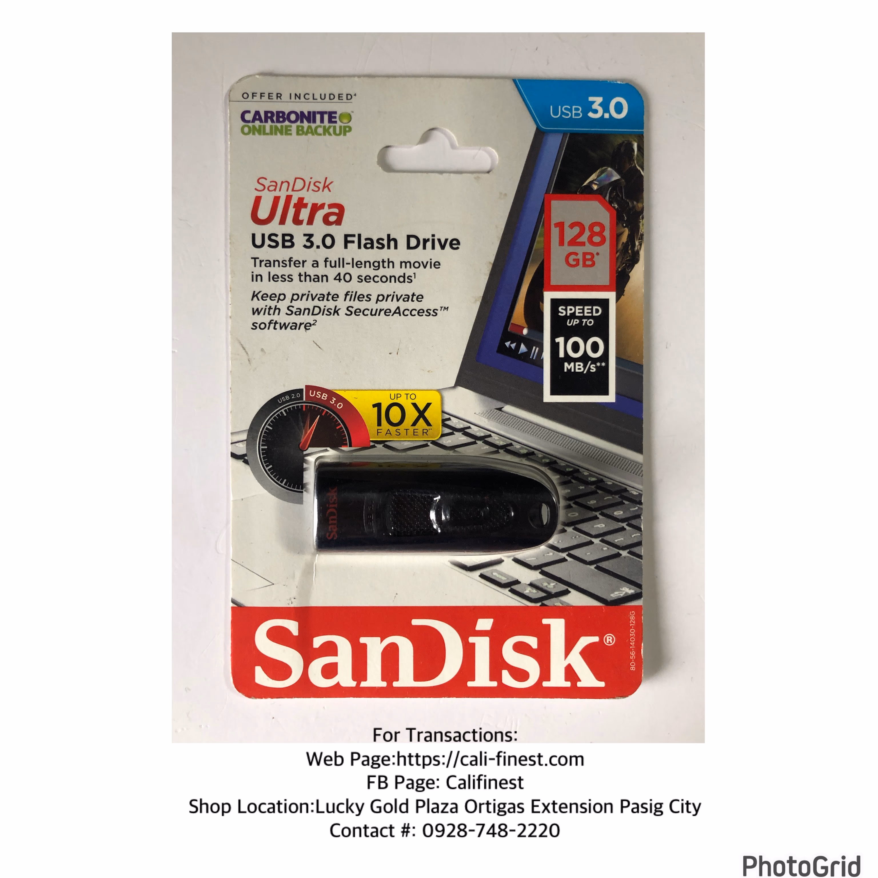 SanDisk Ultra 128GB USB 3.0 Flash Drive  EL#463  