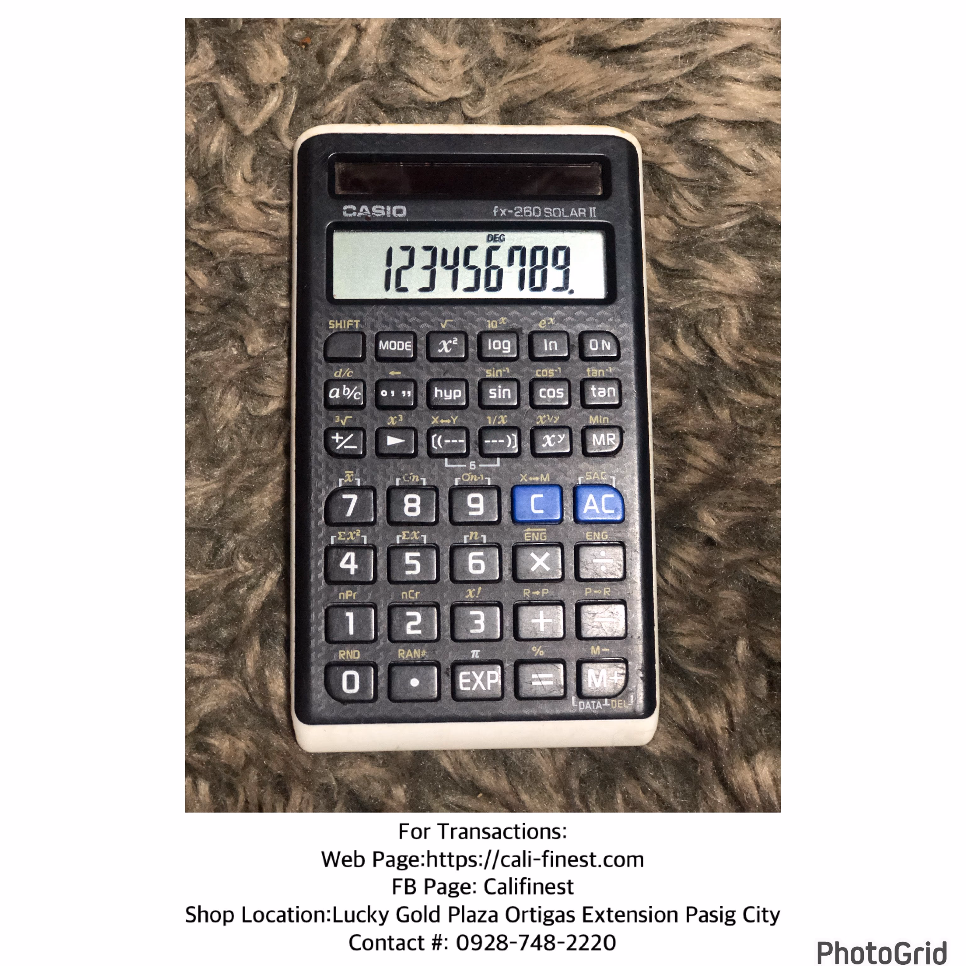 Casio Fx-260 Solar II Calculator   EL#466 