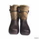 Dan’s ko Stormy Shoes Women’s Brown Ankle Boots Shearling Leather 