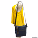 GIANI BERNINI Faux Ostrich Leather Blue Embossed Crossbody Bag Shoulder Bag