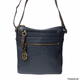 GIANI BERNINI Faux Ostrich Leather Blue Embossed Crossbody Bag Shoulder Bag