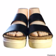 Adrienne Vittadini Sport Black Womens Dean Two Band Sandals