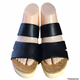 Adrienne Vittadini Sport Black Womens Dean Two Band Sandals