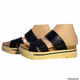 Adrienne Vittadini Sport Black Womens Dean Two Band Sandals