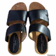 Adrienne Vittadini Sport Black Womens Dean Two Band Sandals