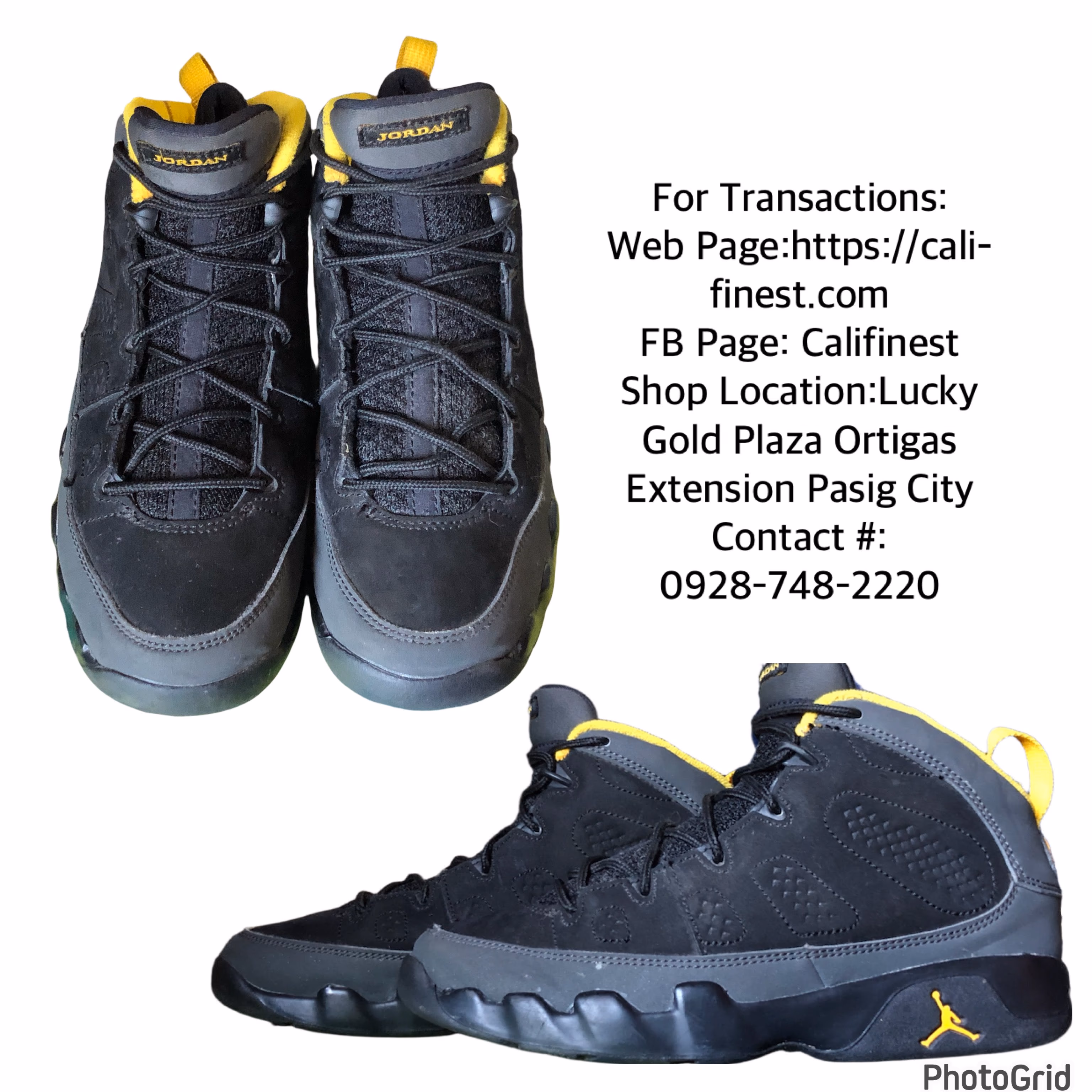 Jordan Kid’s Shoes Nike Air 9 Retro (PS) Dark Charcoal University Gold