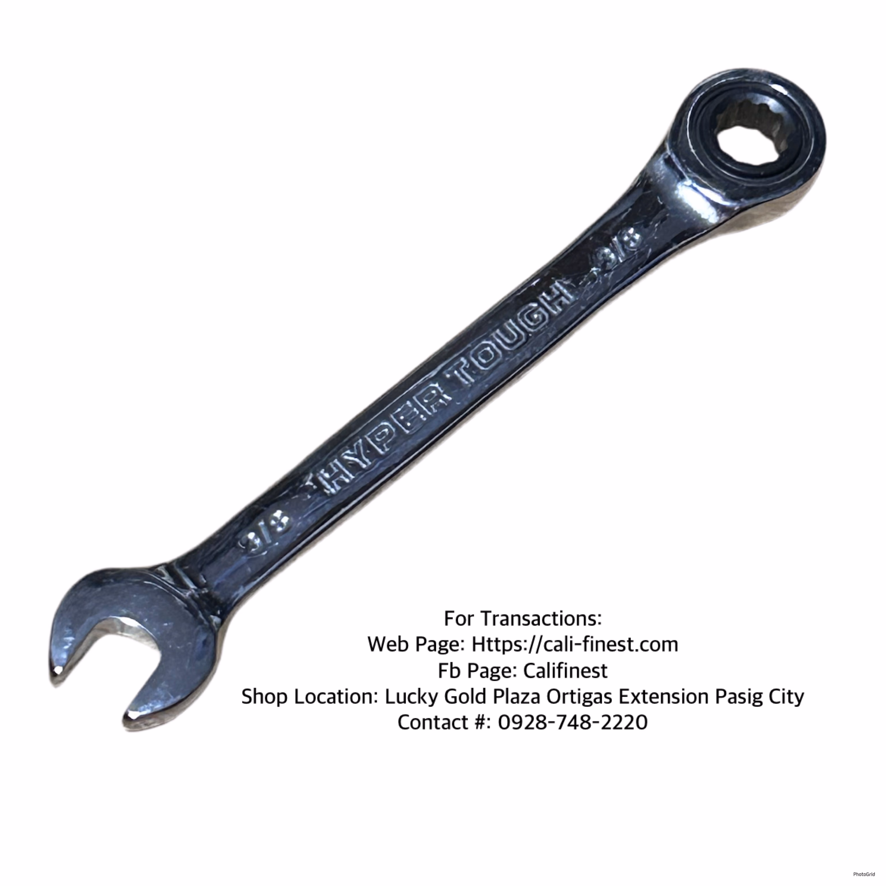 Hyper Tough 3/8 Inch Mechanics SAE Combination Ratcheting Wrench 12pt
