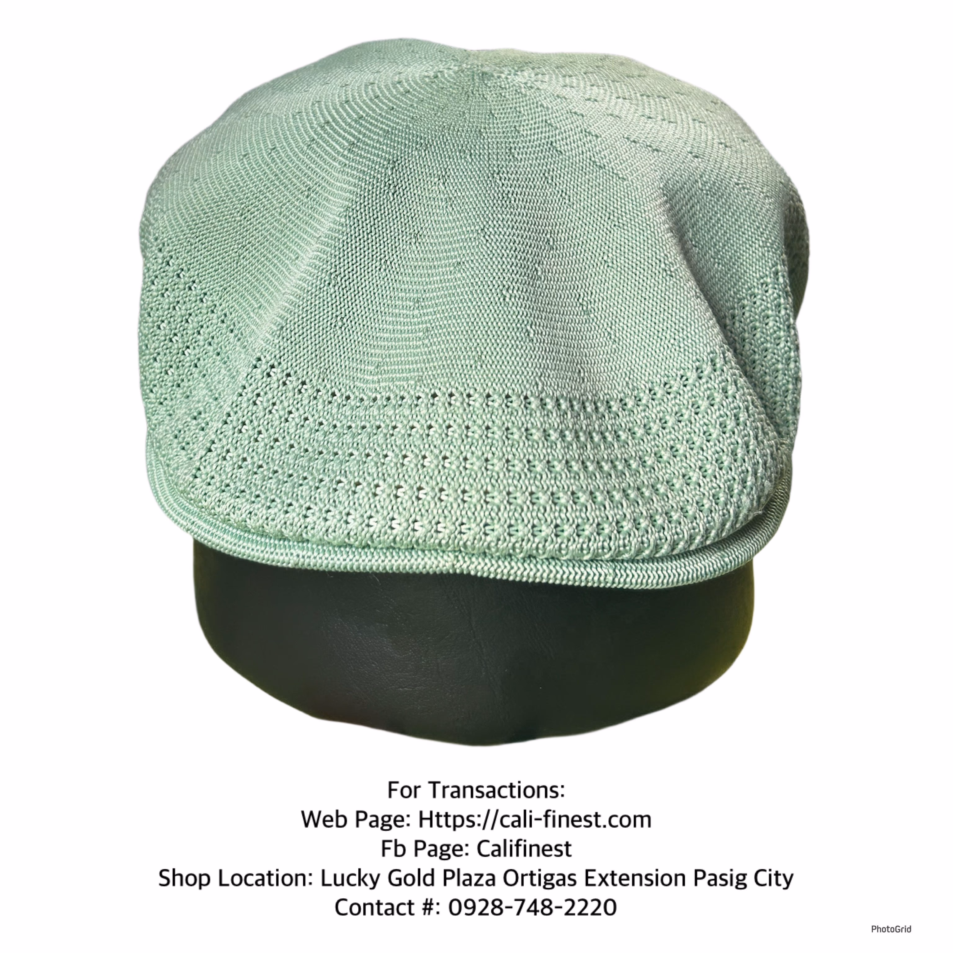 Kangol Tropic 504 Ventair flat Cap in mint color Small