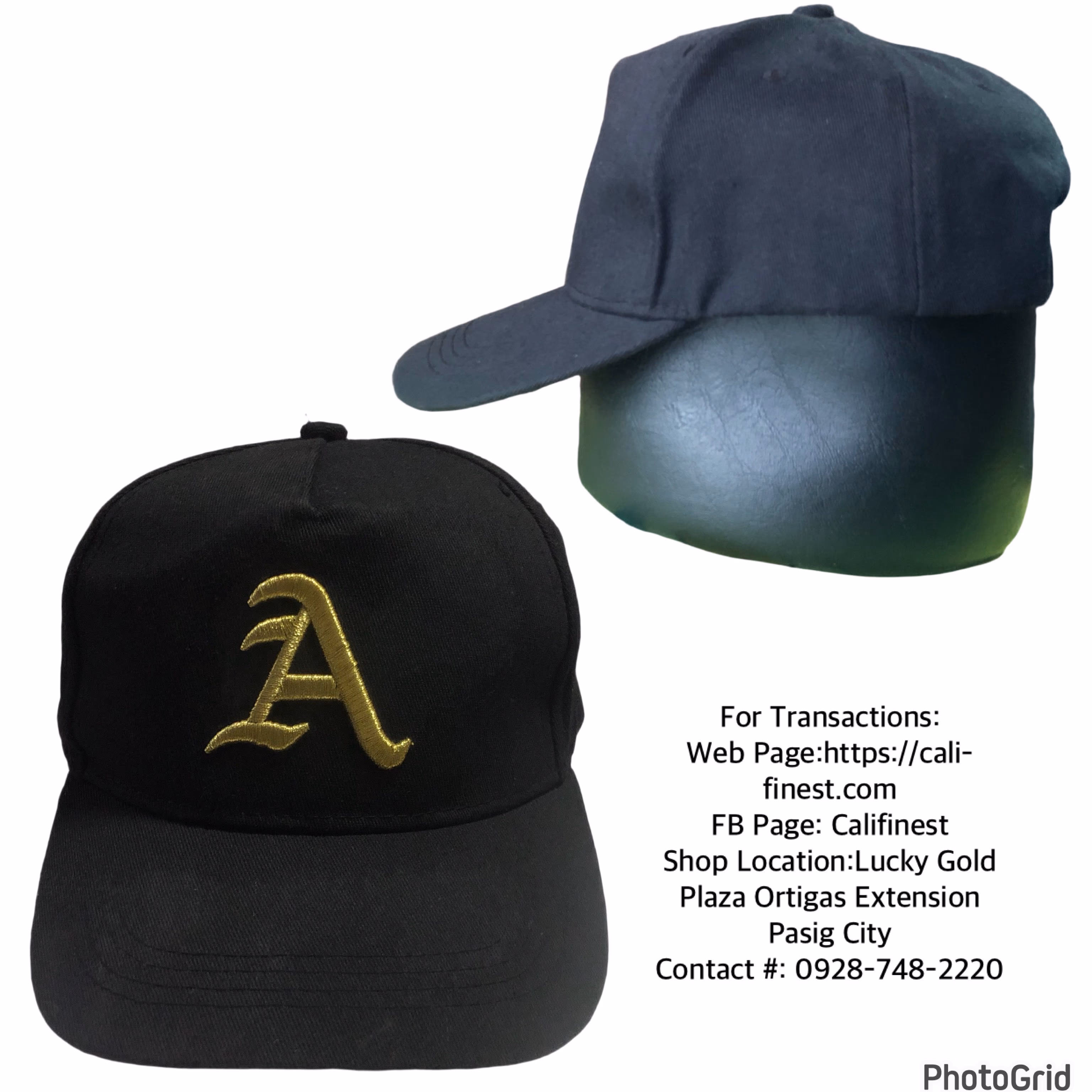 Men’s Black Letter A Adjustable cap