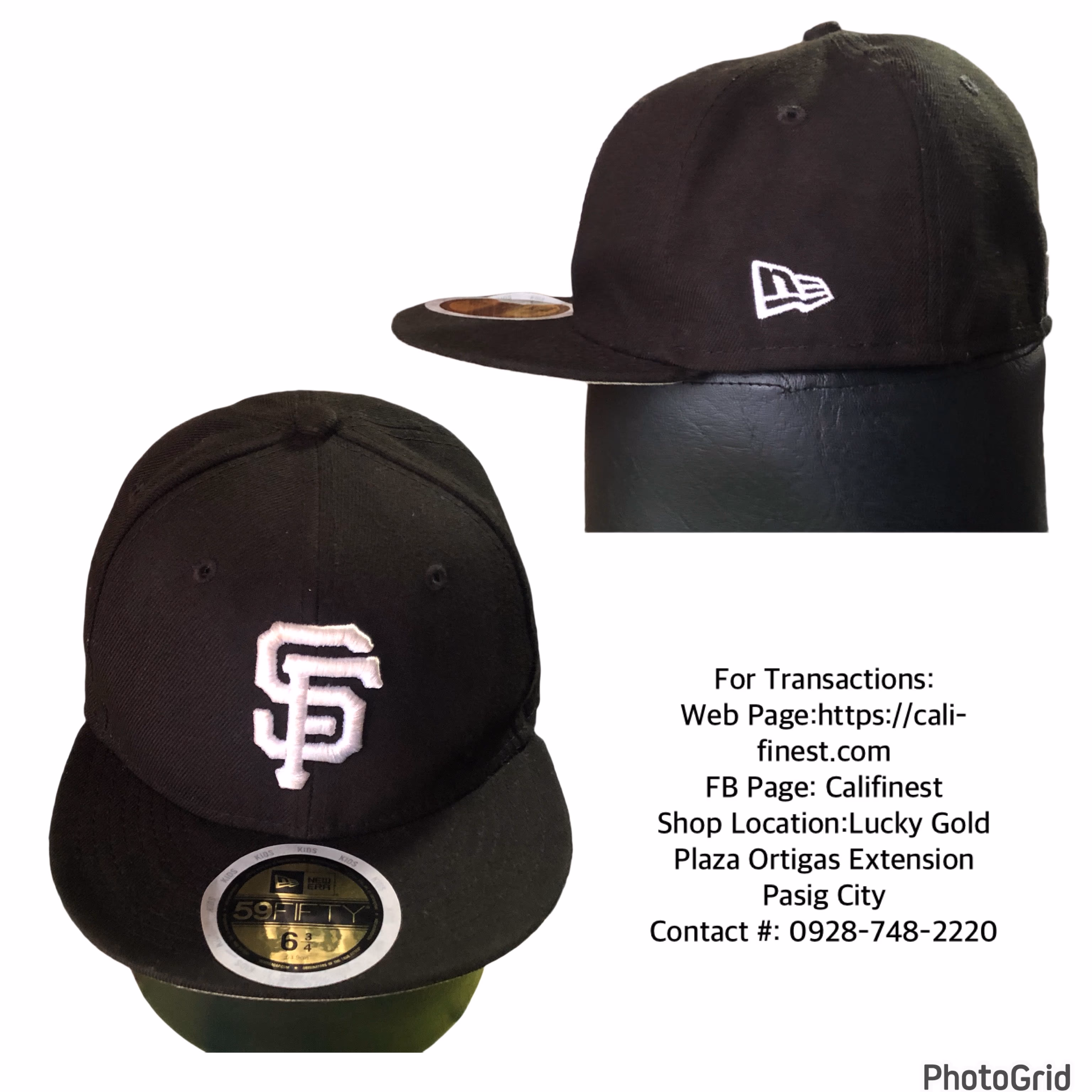 SF New Era 59fifty size 6 3/4 Black Cap