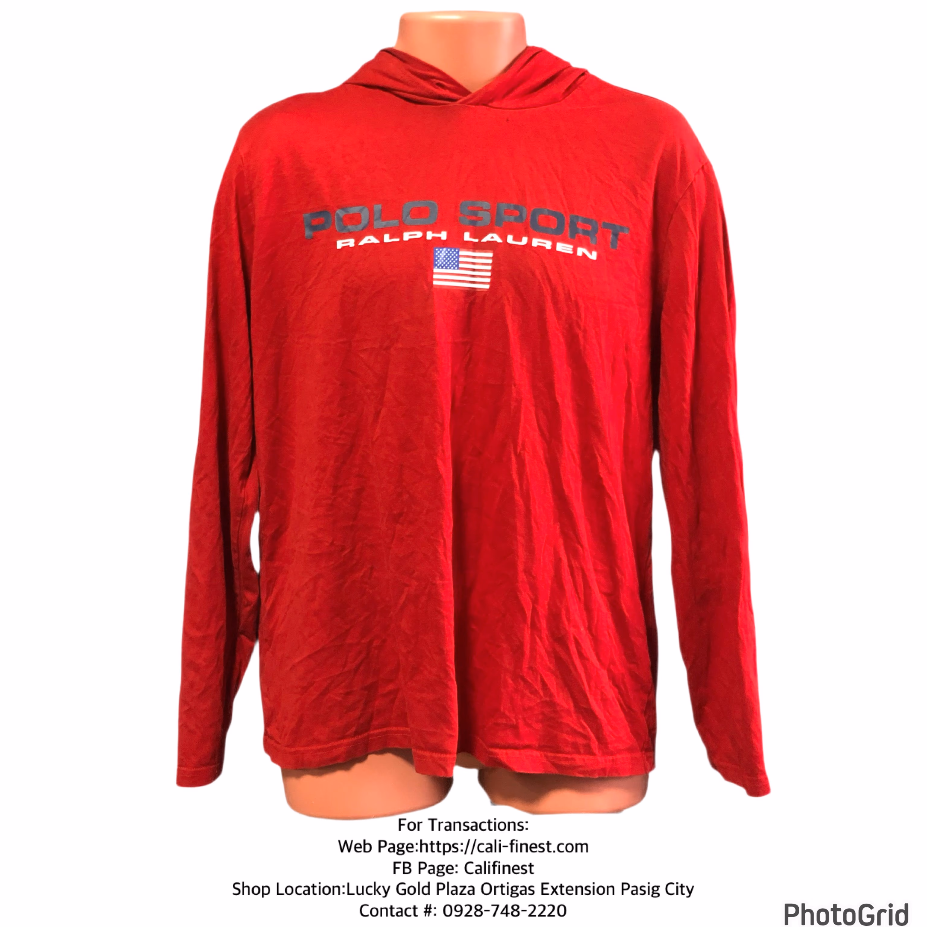 Polo Ralph Lauren Red Hoodie Shirt for Mens