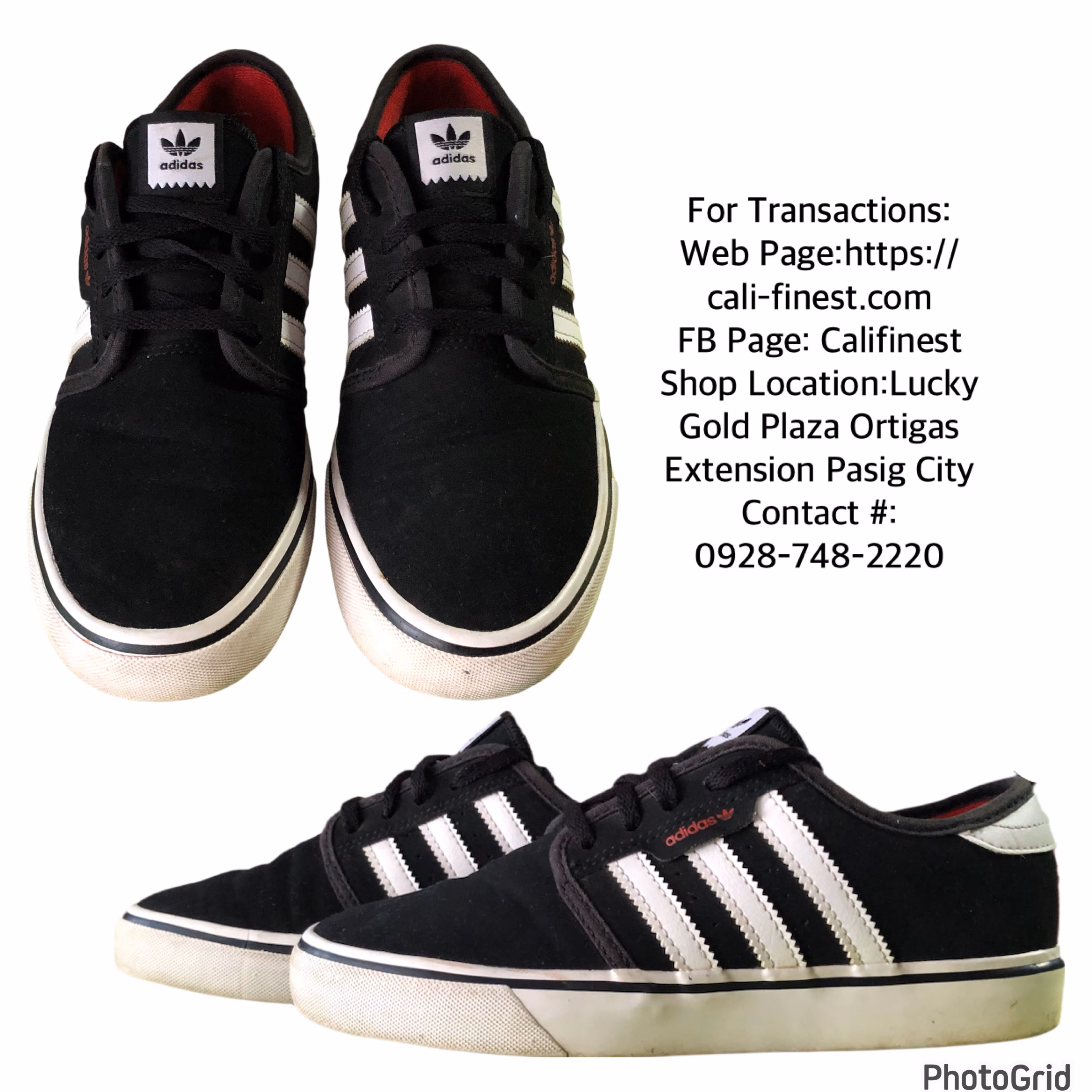 Adidas Men’s Seeley Black n White Skate Shoes 